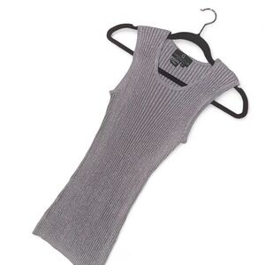 Metallic Ribbed Sleeveless Knit Top